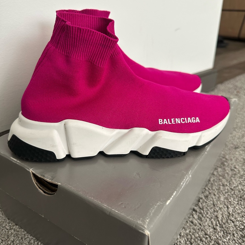 Balenciaga Fuchsia Sock Sneakers